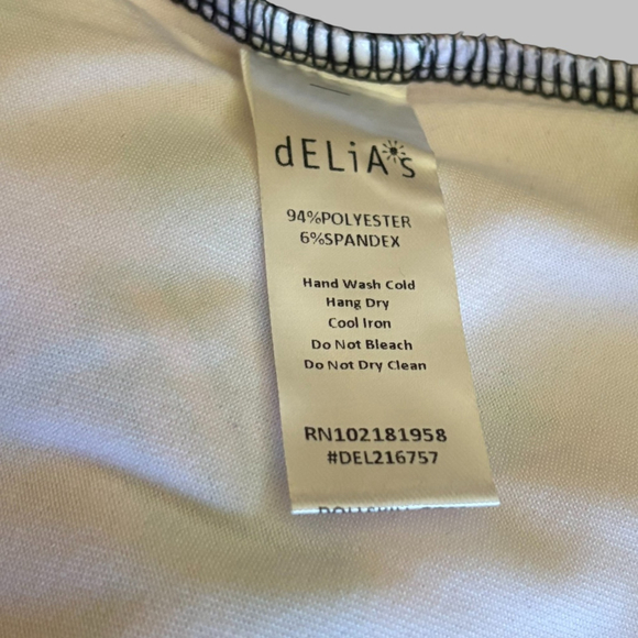 Dolls Kill Delias Tattoo Print Lace Trim Mini Slip Dress - Picture 8 of 8